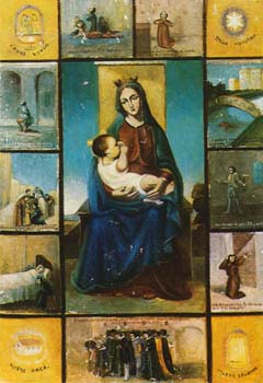 Quadro del secolo XVII con i miracoli